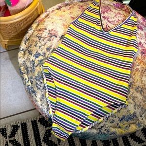 Urban Outfitters Ribbed Multicolored Bodysuit